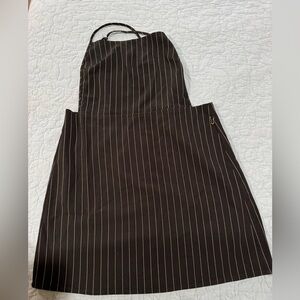 Forever 21 Black Pinstripe Apron Skirt Size Small
